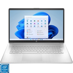 Laptop HP 17-cn0042nq con processori Intel Celeron N4020, 17.3", Full HD, 4 GB, SSD sì 256 GB, grafica Intel UHD, Windows 11 Home, argento naturale