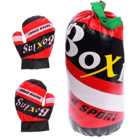 Mini set sacco da boxe e guanti, 30 cm, per bambini