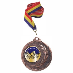Medaglia di bronzo per il nuoto con cordone tricolore da 11 mm