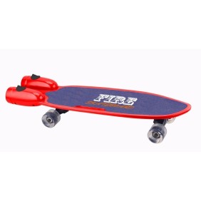 Skateboard con simulatore di turbina Led Fire, fumo ed effetti sonori, 72 cm, ruote LED