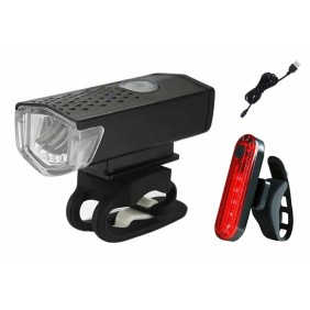 Kit luci per bicicletta a LED, luce anteriore e luce stop, MCT-Byc01726