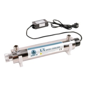 Filtro sterilizzatore UV NORDIC TEC sistema di trattamento dell'acqua in acciaio inossidabile/disinfezione UV dell'acqua - 6GPM - 25W - 1/2"