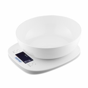 Bilancia da cucina Zelmer ZKS1460, funzione country, funzione pesatura liquidi, 5 kg, display LCD, bianco