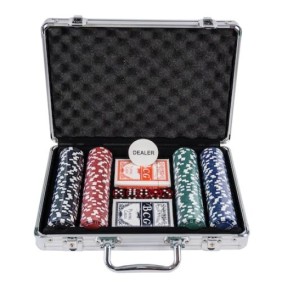 Gioco di poker, 200 fiches, con valigetta, FOXMAG24