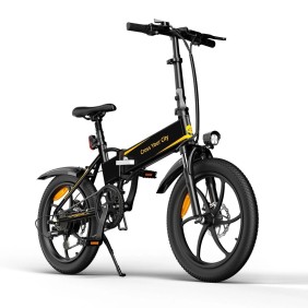 Bicicletta elettrica A20+, ADO, 20'', 250 W, 10,4 Ah, Nero