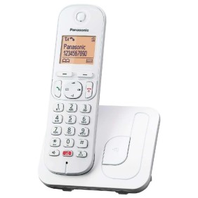 Telefono digitale cordless Panasonic, LCD, bianco