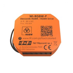 Controller luce, F&F, modello Wi-RGBW-P, WiFi, 12 V/24 V, 2,4 GHz, arancione