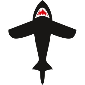 Shark Kite per bambini, Shark Kite 7, multicolore, 5+ anni, include corda in poliestere 17kp, 40m, 210x135cm