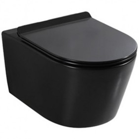 Vaso WC sospeso con coperchio SPARKE modello KESSY 02 BLACK