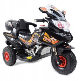 Motocicletta per bambini, Super-Toys, Batteria, Nero, 3+