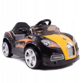 Auto elettrica per bambini Super-Toys Roadster Smile, 1+ anni, Nero/Giallo
