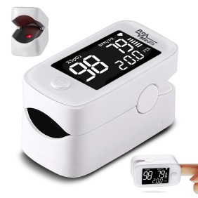 Pulsossimetro medico PR-870, Promedix, display LED, 25-50 mA, 57 x 30 x 31 mm, Bianco/Nero