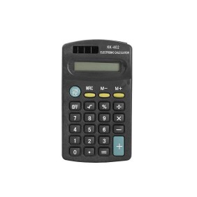Calcolatrice semplice, batteria/ricarica solare, nera
