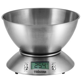 Bilancia da cucina Tristar KW-2436, 5 kg, Argento