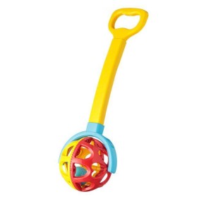 Giocattolo da spingere, palla, con manico estensibile, 60 cm, 1-3 anni