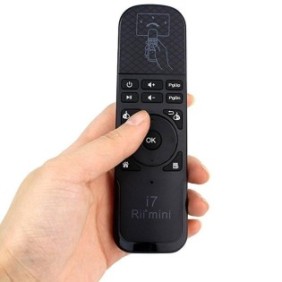 Mini telecomando wireless con Air Mouse per Smart TV e PC, I7 Rii