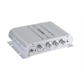 Amplificatore, SUNBACK, Con spina per collegamento MP3, 40W, 47K, 8 Ω, 80dB, argento