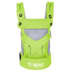 Marsupio ergonomico Trepo® Peak33, Marsupio con 3 posizioni di trasporto, 100% cotone, 0-20 kg Verde