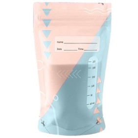 Set da 30 sacchetti per conservare il latte materno, 200 ml, multicolore