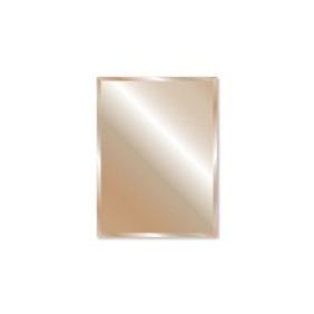 Specchio da bagno, colore bronzo, cristallo, sfaccettato GARBO 30 x 40 cm