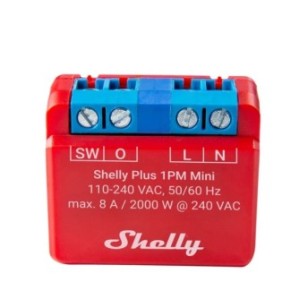 Mini relè intelligenti Shelly Plus 1PM, 1 canali, 8 A