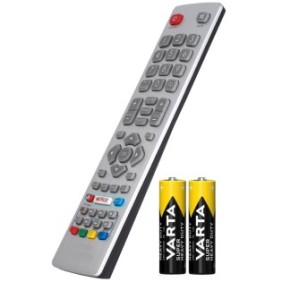 Telecomando TV compatibile Sharp, Smart, Youtube, Netflix, Net+, infrarossi, batterie Bocú Remotes® incluse