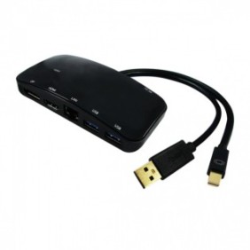 Adattato Mini Displayport su 2 x USB 3.0-A, 1 x Displayport, 1 x HDMI, 1 x RJ 45 LAN Gigabit, valore 12.99.1041