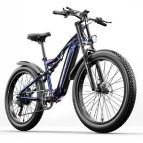 Bicicletta elettrica Shengmilo MX03 26'', 48V17.5Ah, BAFANG1000W, 7 velocità, blu