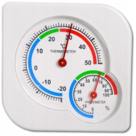 Termometro/igrometro, LTC, 7,5 x 1,3 cm, bianco