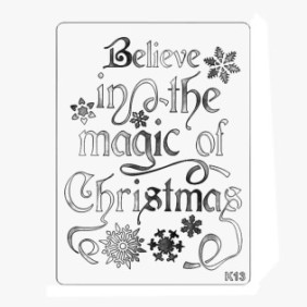 Modello natalizio K13 - Credi nella magia del Natale