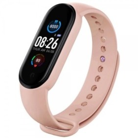 Bracciale fitness SIKS® Bluetooth, contapassi, notifiche, modello M5, rosa