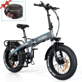 Bicicletta elettrica pieghevole Q5/Q5 Plus, GOSEN, 750W, 20'', 13Ah, Blu