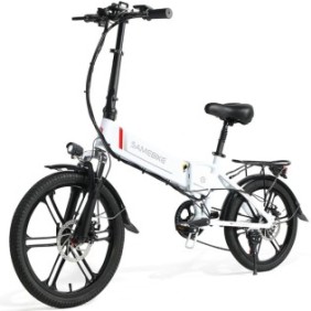 Bicicletta elettrica 20LVXD30II, SAMEBIKE®, Alluminio, 20'', 10Ah, 350W, Bianco