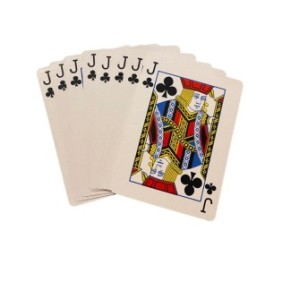 Confezione da 52 carte da gioco identiche Gentelo per trucchi magici J Club Dimensioni standard 85 X 63 mm