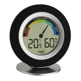 Termometro e igrometro digitale TFA S30.5019.01, Livello comfort colore, Valori Min/Max