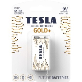 Batteria Tesla 9V alcalina GOLD+, 1 pz