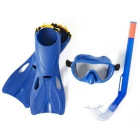 Set da immersione BestWay Flapper con maschera, boccaglio e pinne, blu