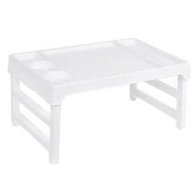 Tavolo in plastica, pieghevole, South Perfect Decor, bianco, 48 x 28 cm