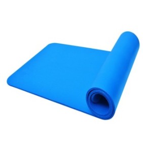 Tappetino yoga addensato, anself, cinghia, borsa per il trasporto, 183x61x1 cm, blu