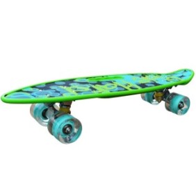 Tavola da skateboard con ruote in silicone con LED, lunghezza 58,5 cm, Robentoys