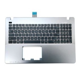 Custodia Superior per laptop con poggiapolsi e tastiera, Asus, X552VL, X552WA, X552WE, F552, F552C, F552CL, F552EA, F552EP, F552LA, F552LAV, F552LD, US, grigio