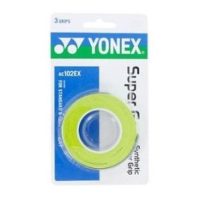Overgrip Yonex Super Grap AC102EX, set da 3 pezzi, colore verde (verde agrumi)