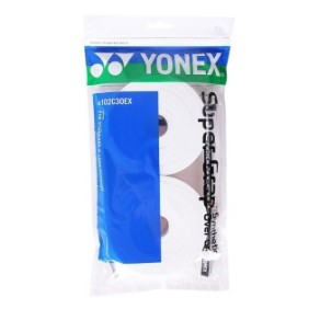 Overgrip Yonex Super Grap AC102-30EX, set da 30 pezzi, bianco
