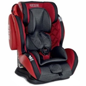 Seggiolino auto per bambini, LCP Kids, GT Comfort, 9-36 kg, Gruppo 1-3, Rosso/Nero, 63 x 50 x 50 cm