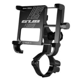 Porta cellulare professionale OZ™ per bicicletta/moto/scooter, GUB, con rotazione a 360 gradi e sistema di inclinazione a 210 gradi, alluminio, nero
