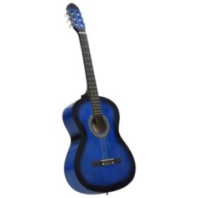 Chitarra classica per bambini e principianti, vidaXL, legno di tiglio, nylon, plastica dura, 4/4 39", Blu