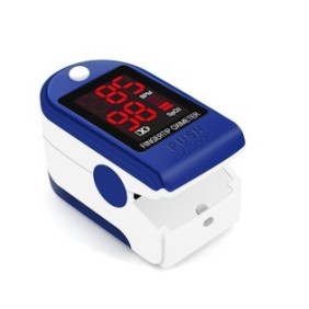 Pulsossimetro portatile SIKS® professionale da dito, misurazione accurata, adulti/bambini, indicatore della frequenza cardiaca, bianco/blu