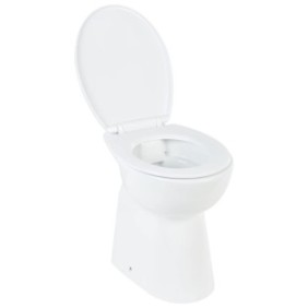 WC senza telaio con chiusura silenziosa, vidaXL, Ceramica, 50,5 x 36,5 x 50 cm Bianco