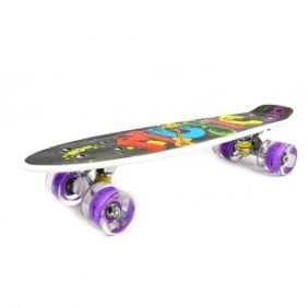Skateboard Pennyboard, Atlas, ABS, 55,5x14,5 cm, Viola