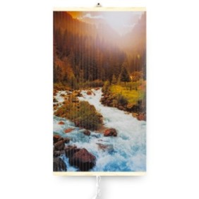 Pannello radiante a infrarossi modello Trio Mountain River, 430 W, 0,9 kg, termostato a 2 stadi, 100 cm x 60 cm